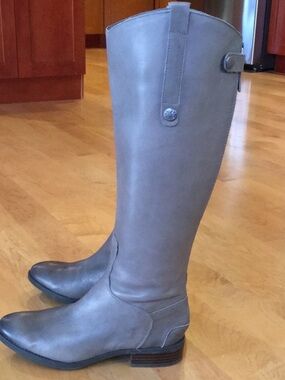 Sam Edelman Gray Leather Riding Boots